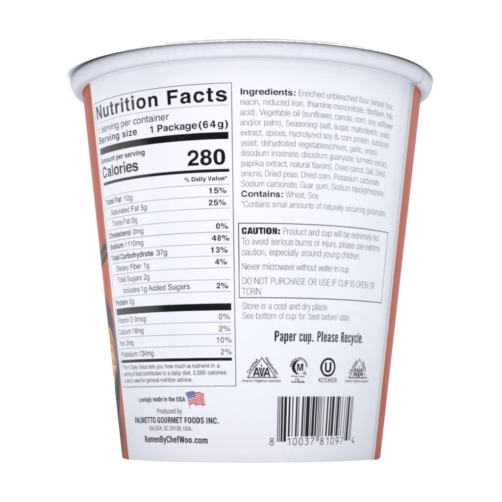 Ramen Express Shrimp Flavor Ramen Noodles by Chef Woo, Vegan