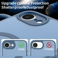 thumbnail image 5 of for iPhone 16e Case Compatible with MagSafe, Ultra Slim Anti-Fingerprint TPU+PC Material Hybrid Shockproof Back Cover, Lightweight Anti-Scratch Drop Protective Phone Case - Blue, 5 of 6