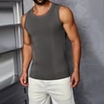 thumbnail image 2 of Mens Compression Tank Top Qiggri Men's Solid Color Fashionable Leisure Fitness Sports Slim Tank Athletic Tank Top, 2 of 4