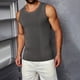 thumbnail image 1 of pstuiky Camisetas sin mangas para hombre, Camiseta deportiva ajustada de color liso para hombre, moderna, para tiempo libre y fitness Camisas para hombres l, 1 of 4