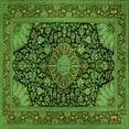 thumbnail image 1 of Ahgly Company Indoor Square Medallion Green Traditional Area Rugs, 8' Square, 1 of 1