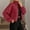 Red, variant on FRSASU Women's Cropped Zip‑Up Jacket Stand Collar Geometric Jacquard Casual Drop Shoulder Bomber Coat Red