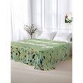 thumbnail image 5 of Happy Birthday Full Size Flat Sheet, Wrinkleproof & Fadeproof Cooling Flat Bed Sheet Only, Sage Green Modern Abstract Art Breathable Soft Bedding Top Sheets 81 x 96 Inches, 5 of 8