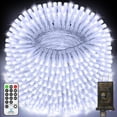 thumbnail image 1 of Luces LED navideñas JXLEDAYY 1000, 40 pies, impermeables, color blanco frío, 1 of 8