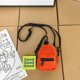 thumbnail image 2 of Bolso Bandolera Bolso Bolso bandolera de nailon para hombre y mujer, paquete de teléfono pequeño con cremallera de hip hop callejero (naranja), 2 of 9