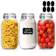 thumbnail image 1 of Frascos de vidrio ComSaf, tamaño grande, 1,9 L, 3 unidades, herméticos, para cocina, 1 of 6