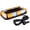 Amber/White, variant on Upgraded Version 5 48 LED Roof Mini Strobe Light Bar, High Visibility Emergency Warning Lamp with Base, 12-24V Voltage Compatible, Amber & White Dual Color, Fits Snow Plows, Trucks and Const