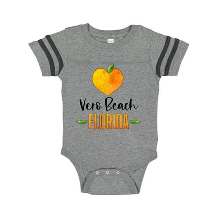 

Inktastic Vero Beach Florida Orange in Heart Gift Baby Boy or Baby Girl Bodysuit
