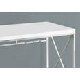thumbnail image 4 of Monarch Specialties Computer Desk, Home Office, Laptop, Work, Glossy White Laminate, Chrome Metal, 4 of 4