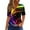 Black, variant on Women's Casual V-Neck Short Sleeve T-Shirt with Heart Print and Decorative Buttons, Valentine's Day Fashion Tee for Daily Wear,Watermelon Red,2XL