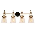 thumbnail image 2 of LNC Auisre 30-in 4-Light Polished Gold LED Industrial Vanity Light, 2 of 12