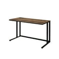 thumbnail image 5 of Equipped Rectangular Writing Table - Walnut & Black, Metal Composite Wood, No Storage, 24" Depth X 47" Width 30" Height Black With 47"w 24"d 30"h, 70lb Capacity, Open Base Style, 5 of 5