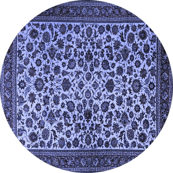 Ahgly Company Indoor Round Persian Blue Traditional Area Rugs, 6' Round