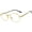 Gold / Clear, variant on Round Sunglasses - (70) Silver Frame / Silver Clear Lens
