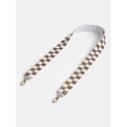 thumbnail image 2 of No Boundaries Women's Game Day Beaded Strap, Tan & White Checkered, 2 of 3
