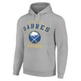 thumbnail image 2 of Men's Starter Heather Gray Buffalo Sabres  Logo Pullover Hoodie, 2 of 3