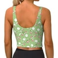 thumbnail image 3 of Kdxio Cute Frog2 Print Workout Crop Tank Top for Women Racerback Yoga Tank Tops Athletic Sports Shirts Exercise Undershirts, 3 of 9