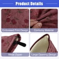 thumbnail image 5 of Vocoste Corduroy Floral Makeup Bag Zipper Flower Cosmetic Pouch Aesthetic Women Cosmetic Bags Coin Purse Red, 5 of 6