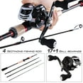 thumbnail image 3 of Sougayilang Fishing Combo Portable 4 Sections Casting Fishing Rod and 17+1BB Baitcasting Reel Set, 3 of 8