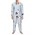thumbnail image 3 of Balery Cute Farm Cow Pijama para Hombre de Dos Piezas con Manga Larga, Conjunto de Dormir y Descanso Suave con Bolsillos-Medium, 3 of 7