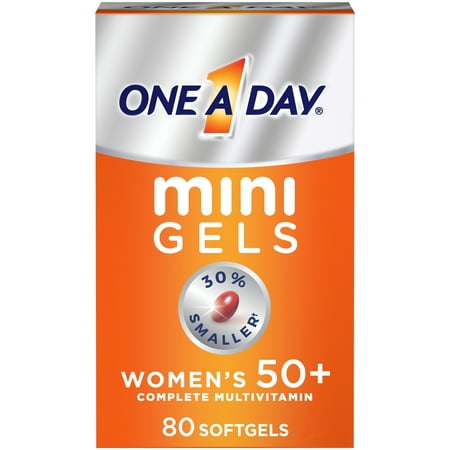One A Day Women's 50+ Mini Gels, Multivitamins for Women, 80 Ct
