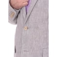 thumbnail image 2 of Raphael Classic Fit Gray Pinstriped Two Button Linen Suit, 2 of 5
