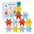thumbnail image 1 of Juego De Equilibrio De Bloques Apilados De Conejo, Bloques De Construcción De Madera, Habilidades Motoras Finas Para Niños, Educación, Juguetes Apilables Diy Scienceny FN006261-00, 1 of 6