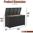 thumbnail image 2 of Outdoor Storage Box 125 Gallon Large Deck Boxes Waterproof Wicker Patio Bin for Toy Pool Garden Cushion, 2 of 5