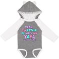 thumbnail image 3 of Inktastic Yeah I'd Rather be with My Yaya in Pink Blue and Purple Boys or Girls Long Sleeve Baby Bodysuit, 3 of 5