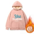 thumbnail image 3 of Yes,I'm Still Freezing Me 24 7 Fleece Hoodies Women Fuzzy Sherpa Lined Pullover Tops Funny Letter Print Winter Hoodie, 3 of 4