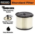 thumbnail image 2 of RIDGID General Debris Pleated Paper Wet/Dry Vac Replacement Cartridge Filter for Most 3 to 4.5 Gal Shop Vacuums (1-Pack), 2 of 4