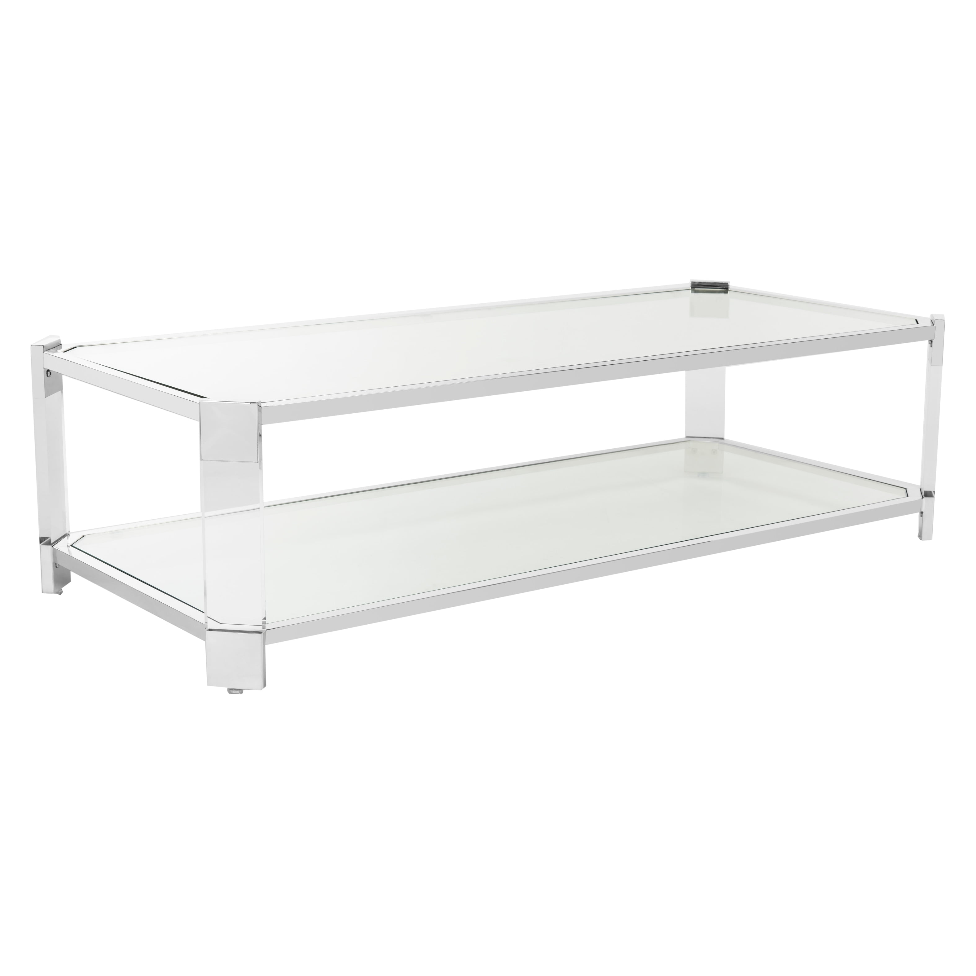 SAFAVIEH Couture Gianna Modern Acrylic Coffee Table, Silver