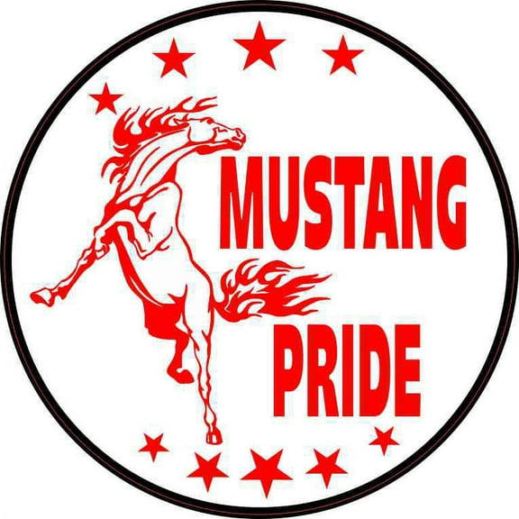 5in x 5in Red Mustang Pride Sticker