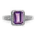 thumbnail image 5 of Sterling Silver Rhodium-plated Amethyst & Diamond Ring QR3055AM, 5 of 5