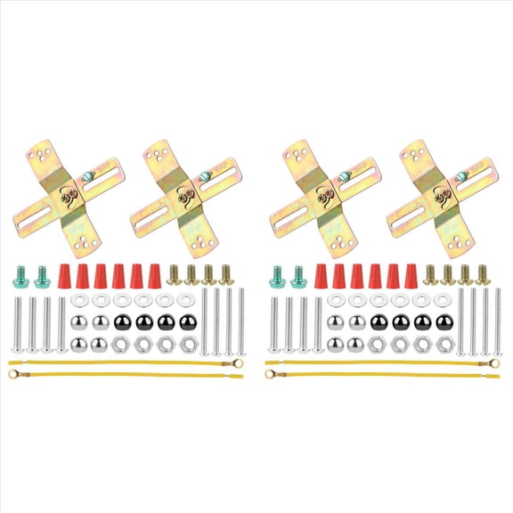 Rollbacks & More 4 Sets Light Fixture Mounting Bracket,4 Inch -Shaped Mount Bracket Crossbar with Screws