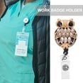 thumbnail image 2 of Nurse Badge Reel Retractable Owl Shaped Clips Alligator Metal Name Tag Buckle Telescopic, 2 of 6