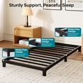 thumbnail image 5 of Arhomefurni 4 Inch Twin XL Bed Frame, Heavy Duty Metal Low Profile Platform Bed, No Box Spring Needed, Noise Free, Easy Assembly, Black, 5 of 8