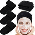thumbnail image 1 of Cinturón mágico enroscado ajustable para baño, desmaquillado y deporte set de 3 negro. Cinturón de microfibra para el cabello para mujer Maquillaje Spa Cinturón lavable para el cuidado facial, LingWen 1327533222617, 1 of 5