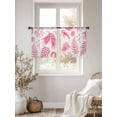 thumbnail image 3 of Pink Herbs Ferns Sheer Curtains 45 Inches Long 2 Panels Country Pastoral Texture Decorative Light Filtering Semi Sheer Window Curtains Drapes for Bedroom Living Room 52"x45", 3 of 7
