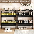 thumbnail image 5 of Skyhill Shoe Cabinet with 2 Flip Drawers,Farmhouse Shoe Organizer for Entryway,Black, 5 of 11