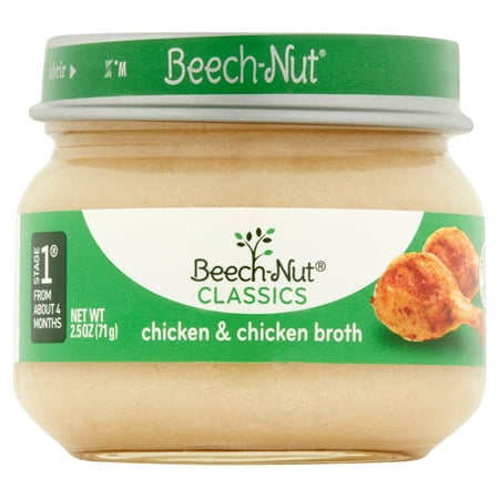 Beech Nut Chicken And Chicken Broth Stage 1 Baby Food, 2.5 oz