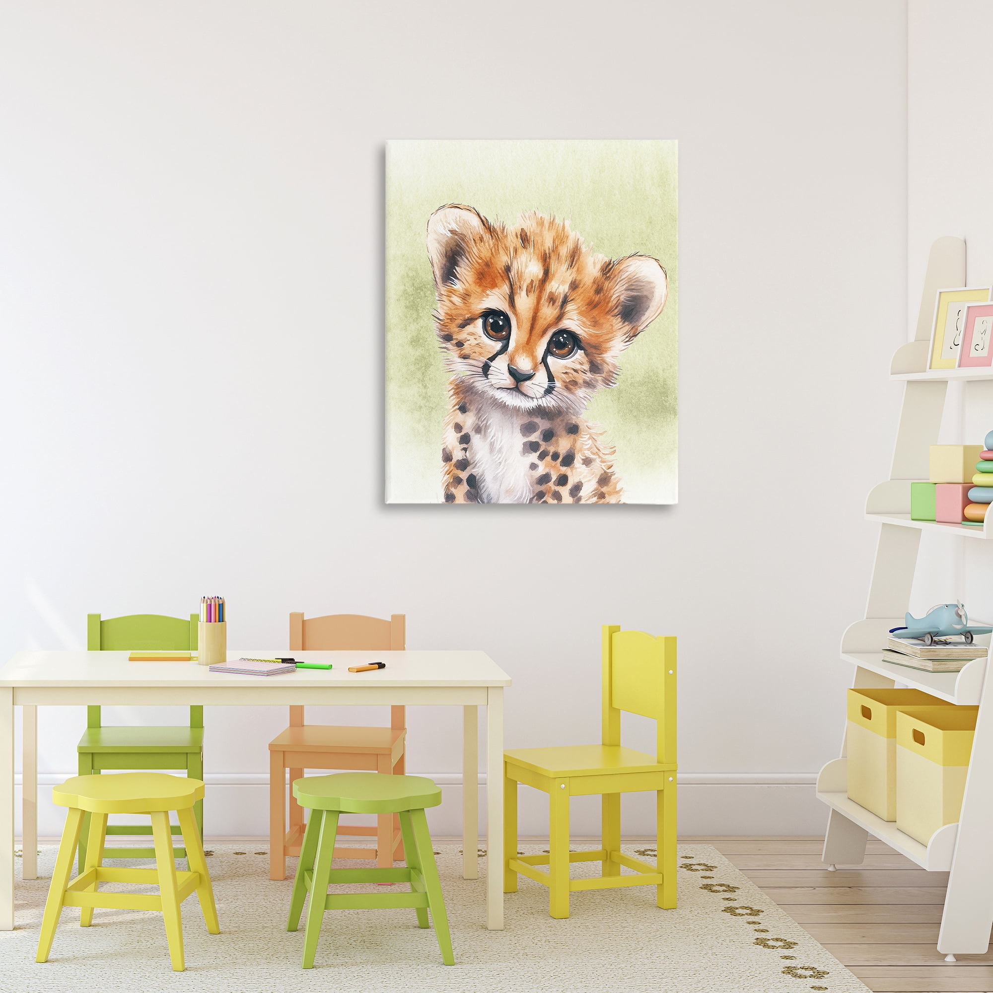 Stupell Industries Jungle Friends Baby Cheetah Canvas Wall Art, design by Christine Simpson Art