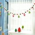 thumbnail image 6 of Christmas Party Decoration Banner Red Green Pom Garland Wall Hanging Flag Indoor Outdoor Fireplace Ornament Banner New Year Decor, 6 of 6