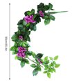 thumbnail image 2 of Guirnalda de rosas artificiales Simulación Decoración floral Colgante de pared para el hogar Vid de flor de rosa falsa, Púrpura Inevent HA8234-05B, 2 of 2