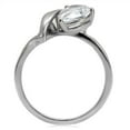 thumbnail image 4 of High polished (no plating) Stainless Steel Ring with AAA Grade CZ in Clear for Women Style TK067, 4 of 5