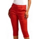 thumbnail image 1 of Pantalones Elásticos de Cintura para Mujeres Pantalones Cortos de Senderismo con Bolsillos Casual Sólido Twill Verano Respirable, 1 of 3