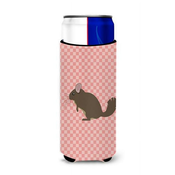 Carolines Treasures BB7875MUK Chinchilla Pink Check Michelob Ultra Hugger for Slim Cans