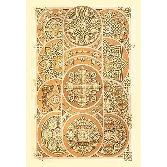 Russian Circular Designs- Fine Art Canvas Print (20" x 30")