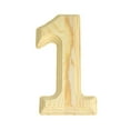 thumbnail image 2 of Pine Wood Beveled Wooden Number 1, Natural, 5-13/16-Inch, 2 of 2