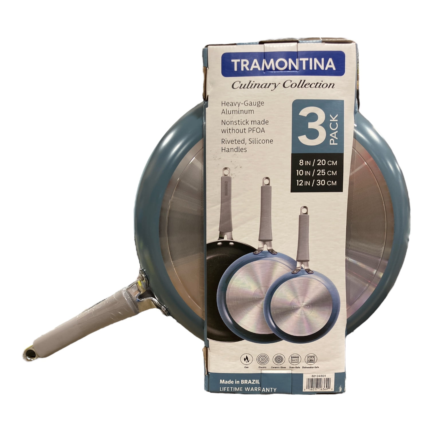 Tramontina 3pk Aluminum Nonstick Fry Pans - Blue/black Pattern : Target